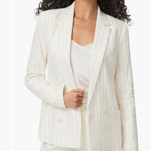 PAIGE Cream Pinstripe with metalic blazer